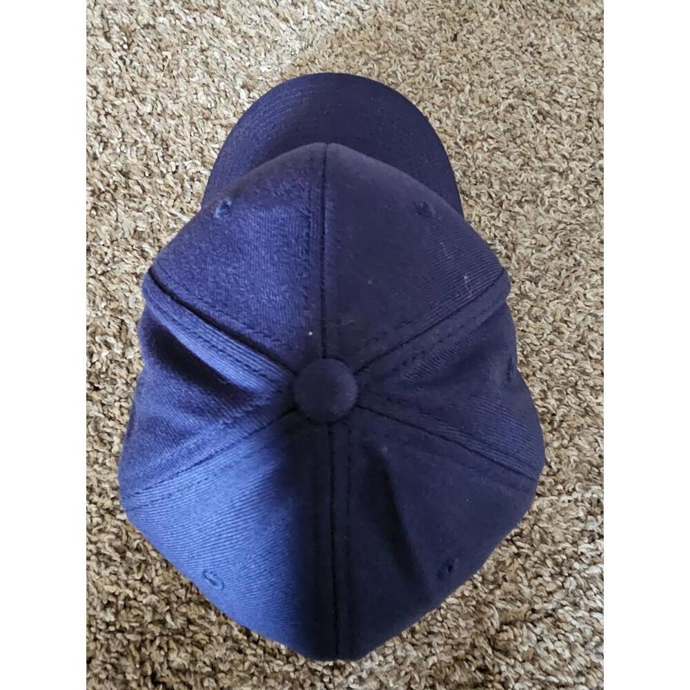 HUSKY plane handcrafted WY USA L-XL Yupoong Flexfit hat Blue - Picture 4 of 8